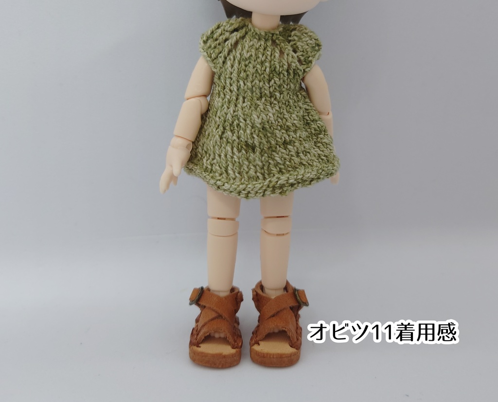 Aラインミニ丈ワンピース