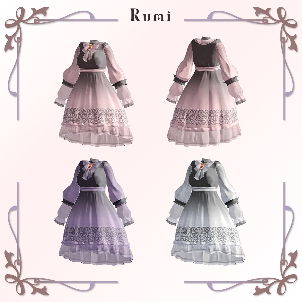 【PB】【4アバター対応】 Lavender May 【VRChat想定】