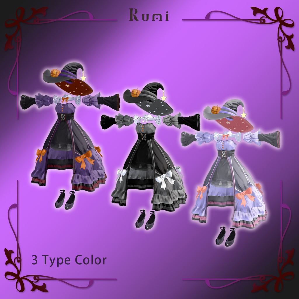 🎃【Halloween 50% SALE】🎃【4アバター対応】 Wicked 【VRChat想定】