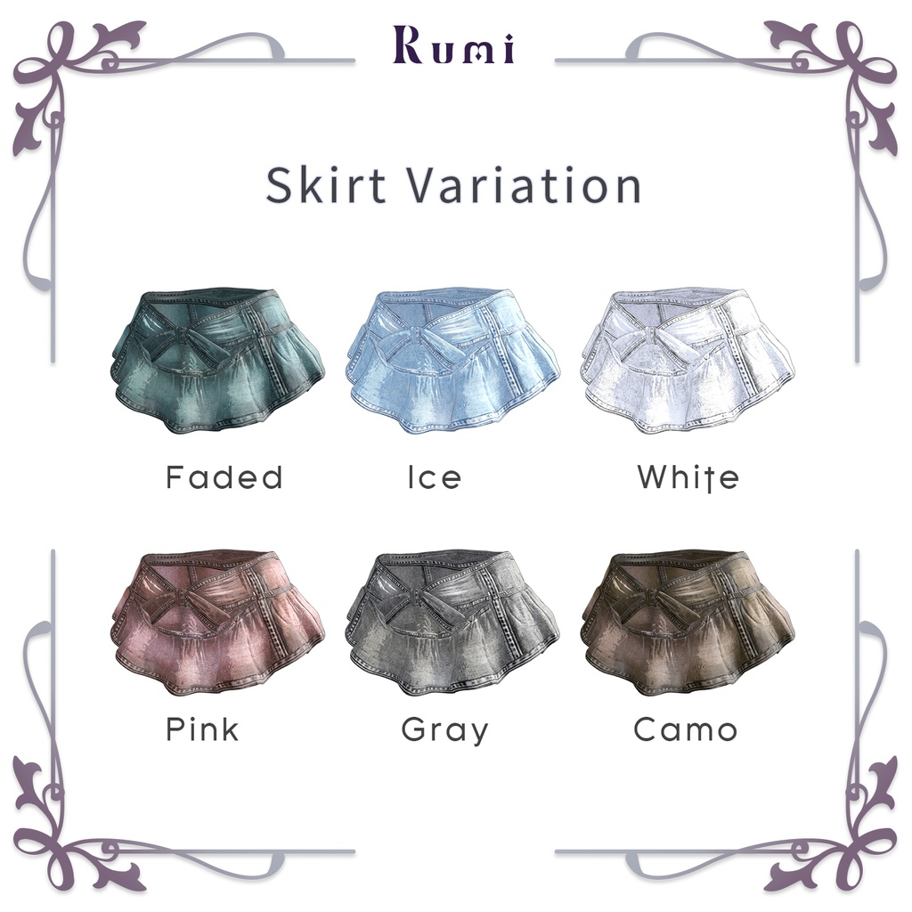 @ブラックフライデー@【PB】【5アバター対応】 Ballet Core and Jeans 【VRChat想定】