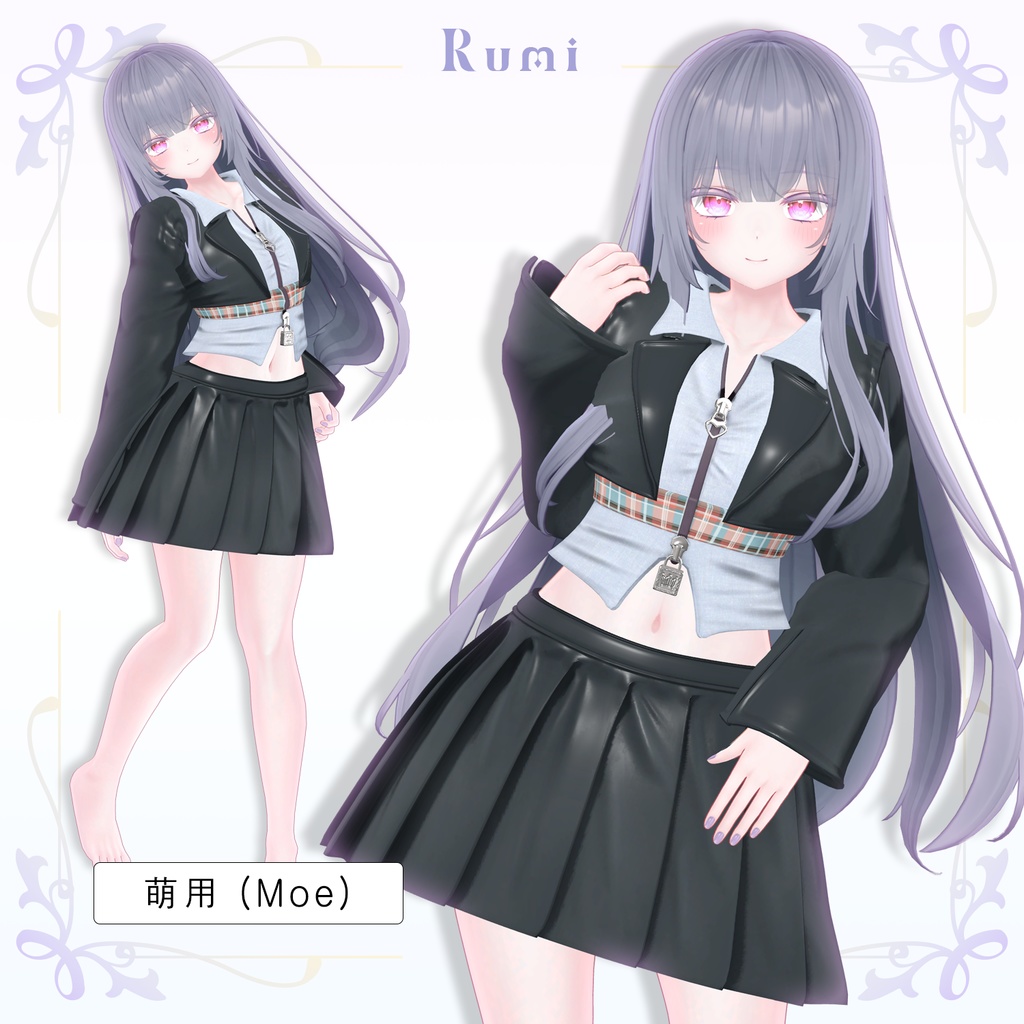 【PB】追加Materials【6アバター対応】 Crop Suit Set 【VRChat想定】