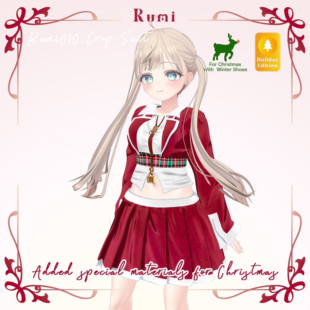 【PB】追加Materials【6アバター対応】 Crop Suit Set 【VRChat想定】