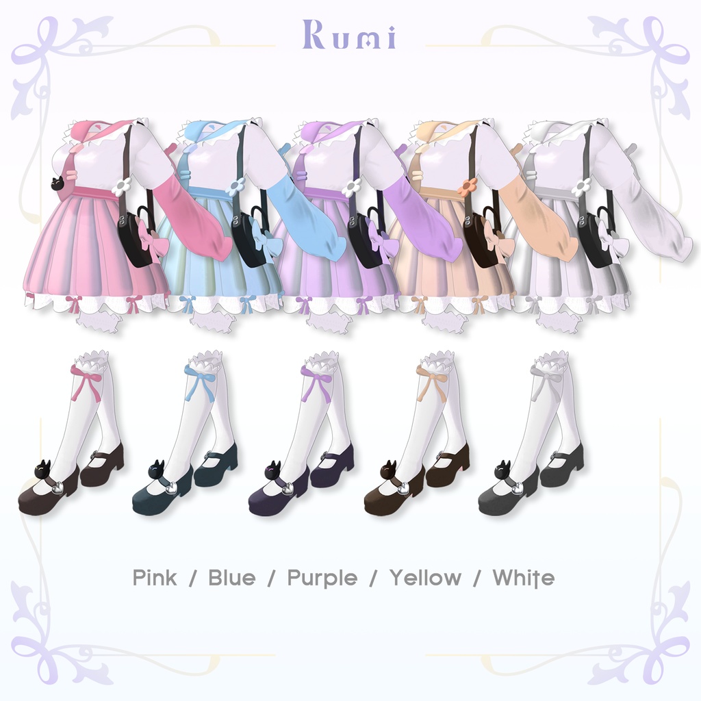 【PB】追加Materials【5アバター対応】 Cute Costume 【VRChat想定】