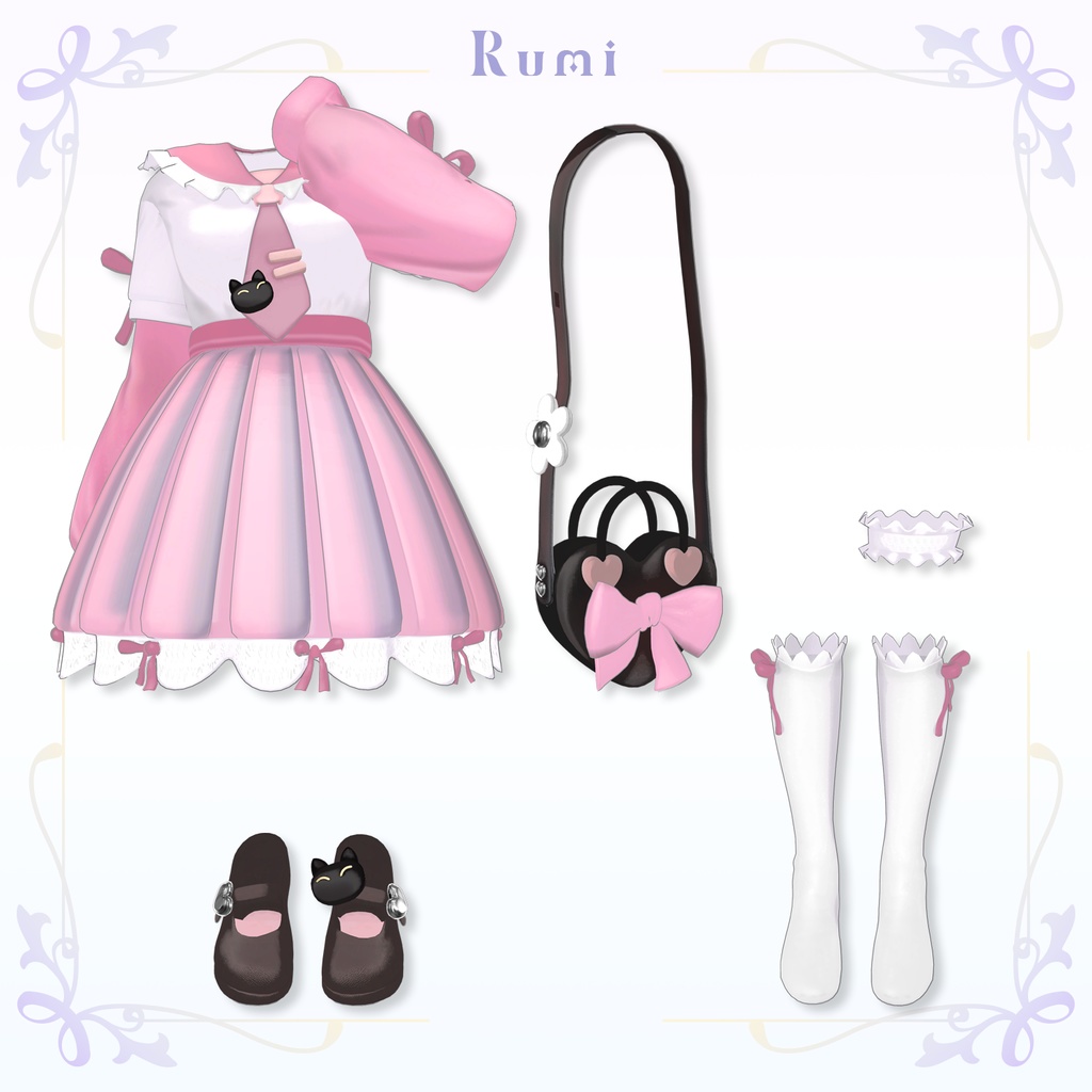 【PB】追加Materials【5アバター対応】 Cute Costume 【VRChat想定】