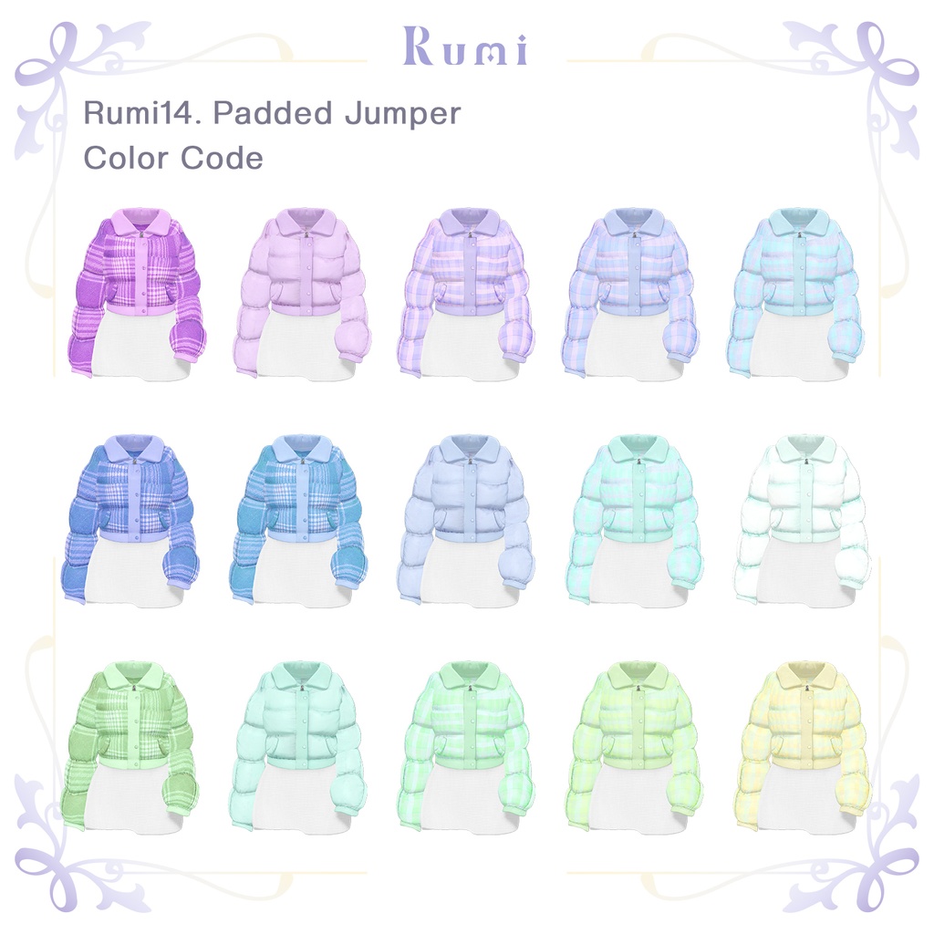 【PB】【25色/5アバター対応】 Padded Jumper 【VRChat想定】 