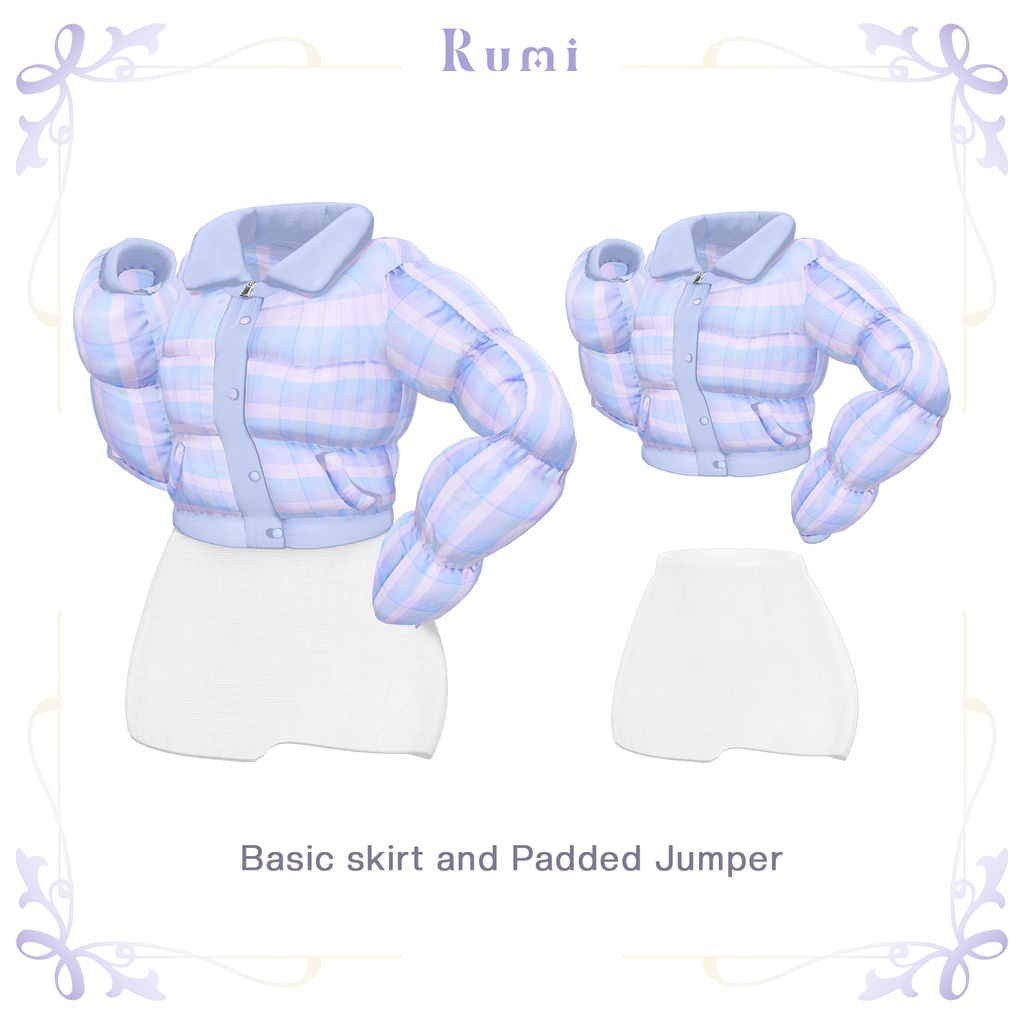 【PB】【25色/5アバター対応】 Padded Jumper 【VRChat想定】 