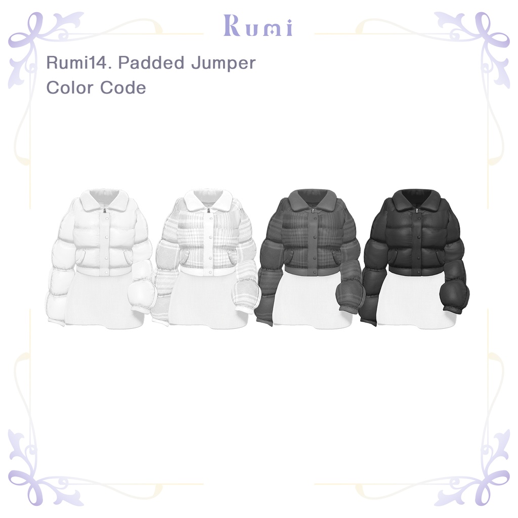 【PB】【25色/5アバター対応】 Padded Jumper 【VRChat想定】 