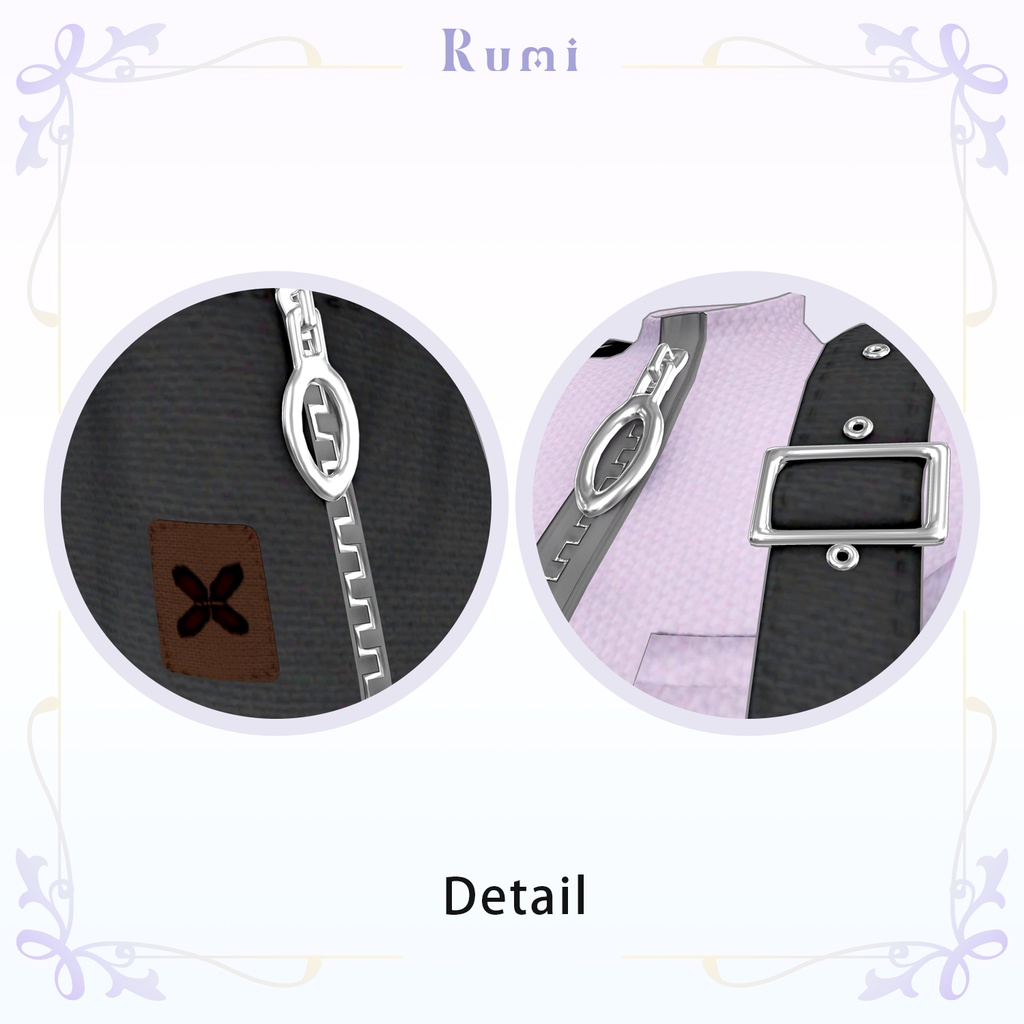 【PB】【5アバター対応】 Zipper Dress 【VRChat想定】