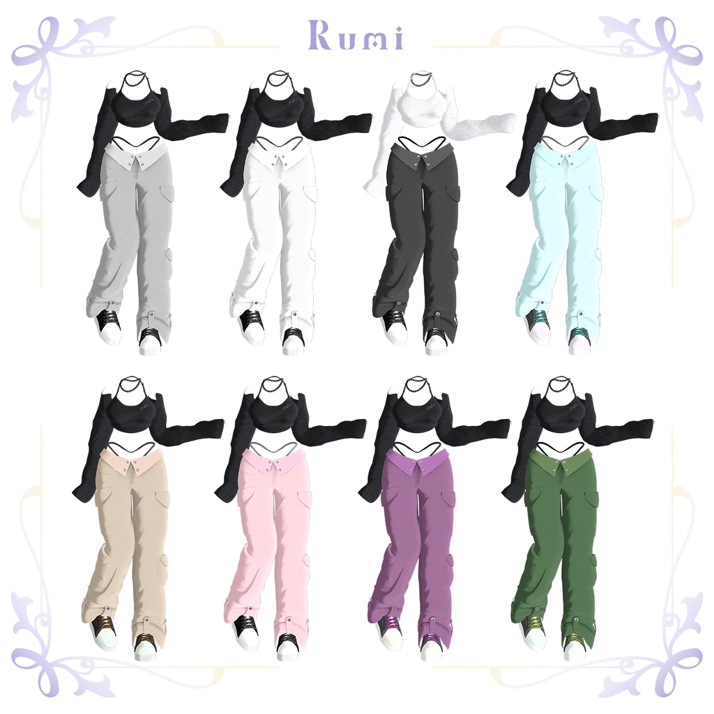 【PB】【9アバター対応】 Ruru Cargo 【VRChat想定】