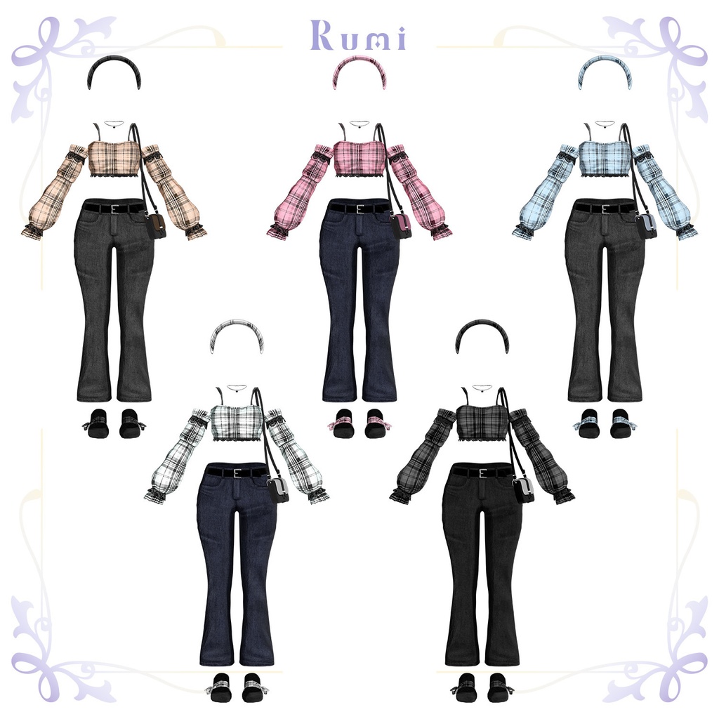 💥BLACKFRIDAY💥【40%% SALE】 【PB】【 8アバター対応】 Hana Jeans 【VRChat想定】