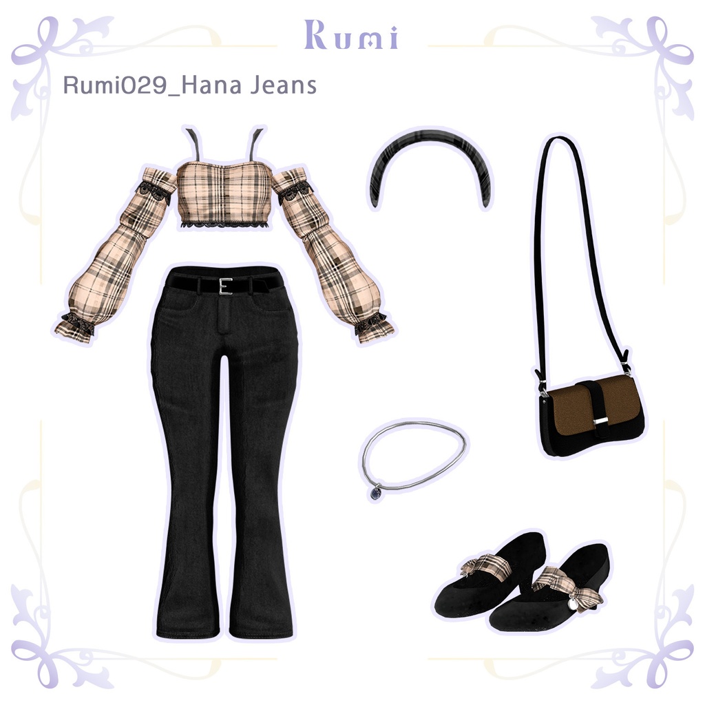 💥BLACKFRIDAY💥【40%% SALE】 【PB】【 8アバター対応】 Hana Jeans 【VRChat想定】