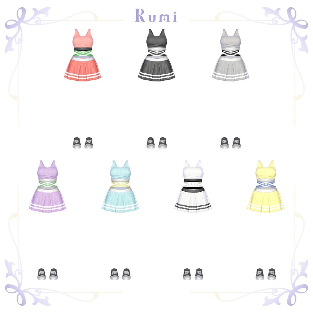 💥BLACKFRIDAY💥【60%% SALE】 【PB】【7アバター対応】 Tennis Suit 【VRChat想定】