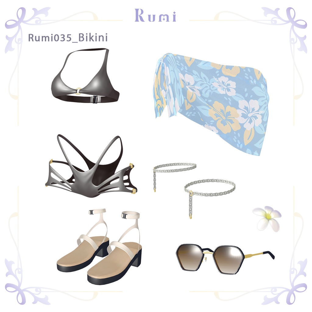 💥BLACKFRIDAY💥【40%% SALE】 【PB】【5アバター対応】 Bikini CoverUP 【VRChat想定】