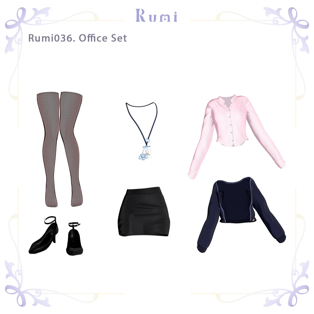 💥BLACKFRIDAY💥【70%% SALE】 【PB】【 7アバター対応】 Rumi036_Office set 【VRChat想定】