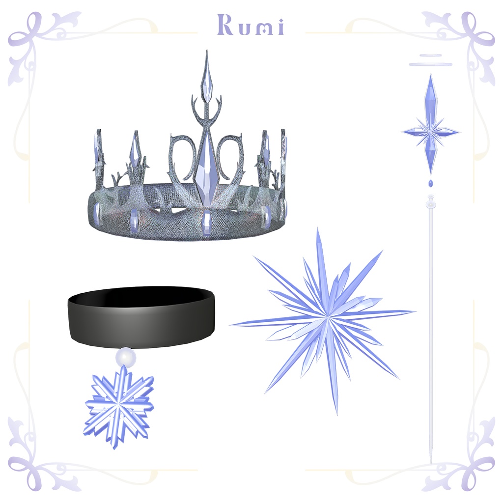 【PB】【4人】 Snow Blossom Dress 【VRChat想定】