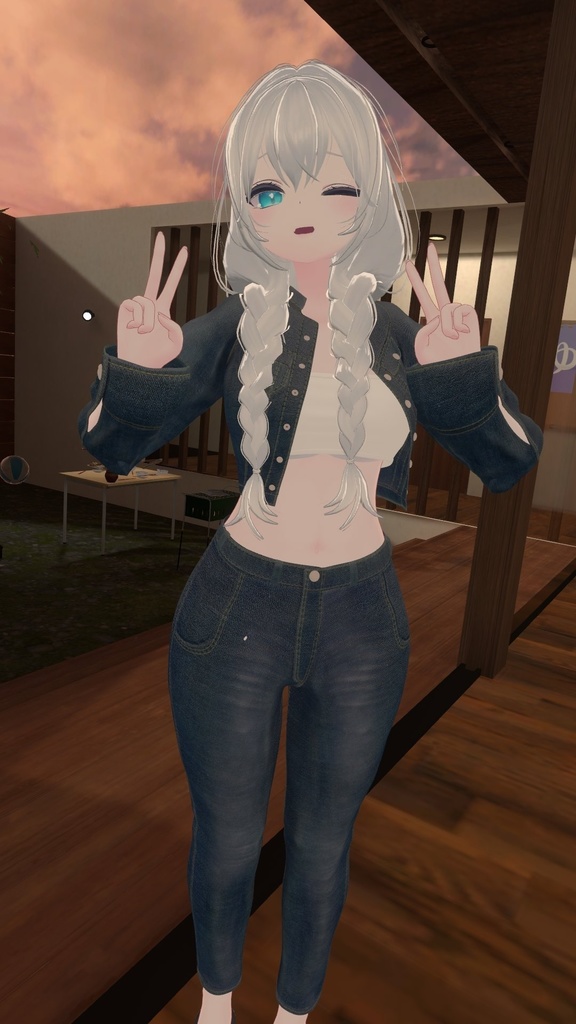 【PB】【10アバター対応】 Denim Jacket 【VRChat想定】