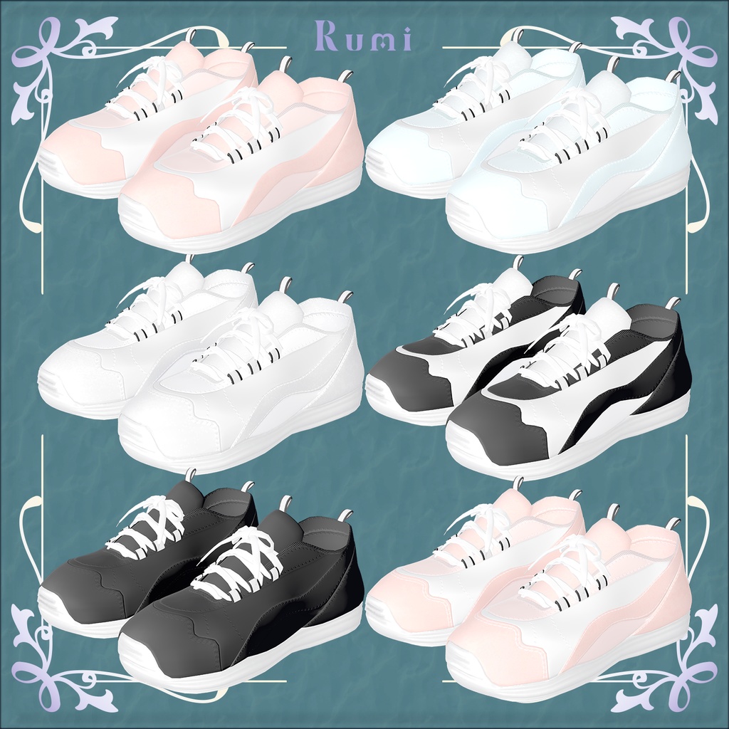 【PB】【12アバター対応】 Running Shoes 【VRChat想定】
