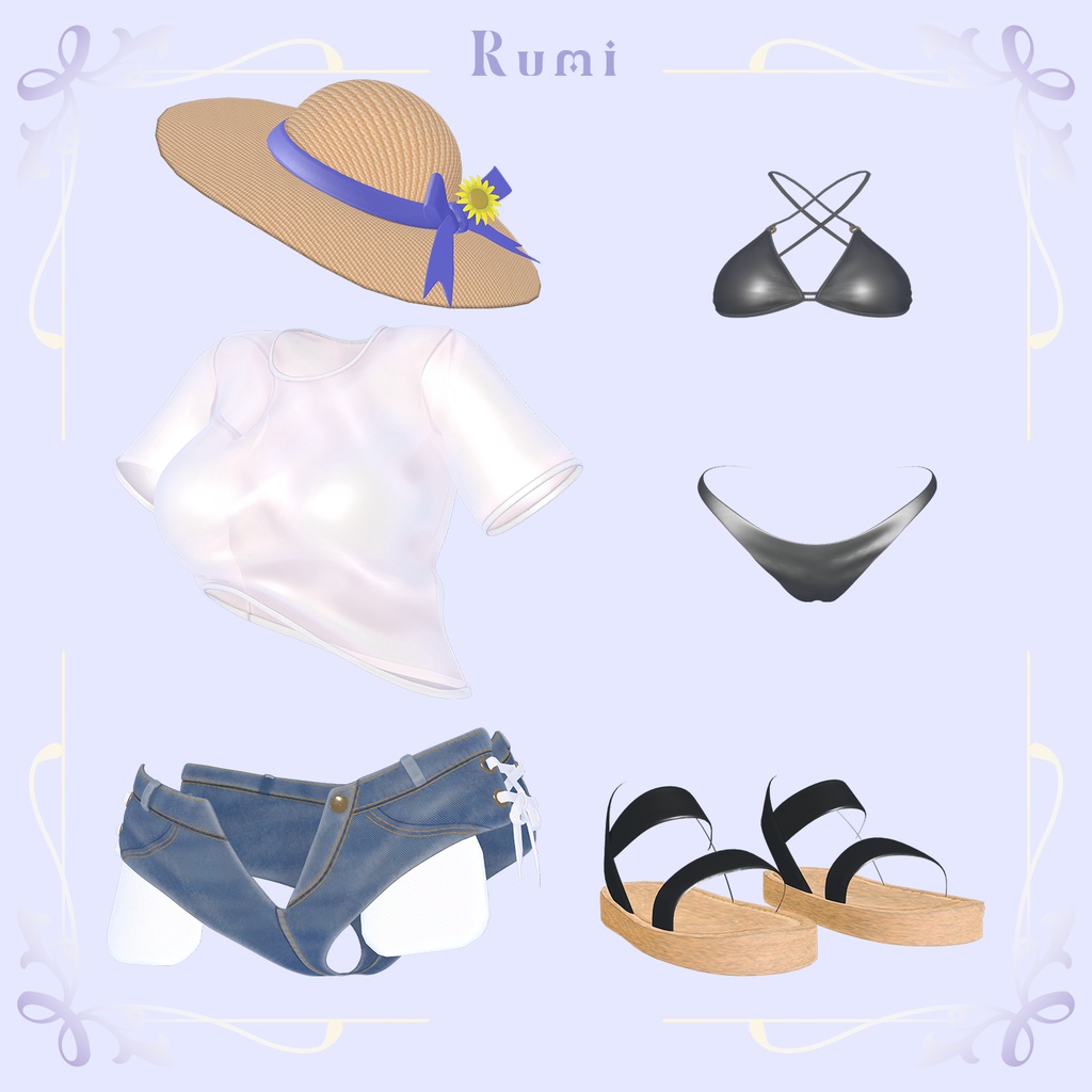 💥BLACKFRIDAY💥【50%% SALE】 【PB】【5アバター対応】 Wet T-Shirt 【VRChat想定】