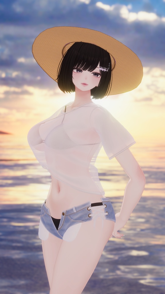 💥BLACKFRIDAY💥【50%% SALE】 【PB】【5アバター対応】 Wet T-Shirt 【VRChat想定】