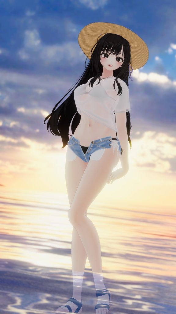 💥BLACKFRIDAY💥【50%% SALE】 【PB】【5アバター対応】 Wet T-Shirt 【VRChat想定】