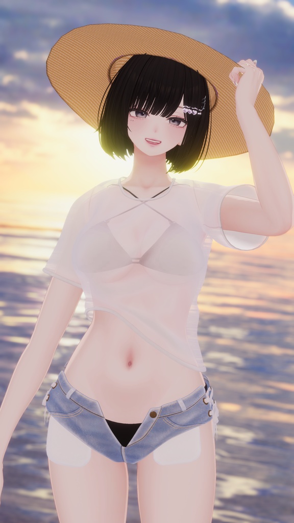 💥BLACKFRIDAY💥【50%% SALE】 【PB】【5アバター対応】 Wet T-Shirt 【VRChat想定】