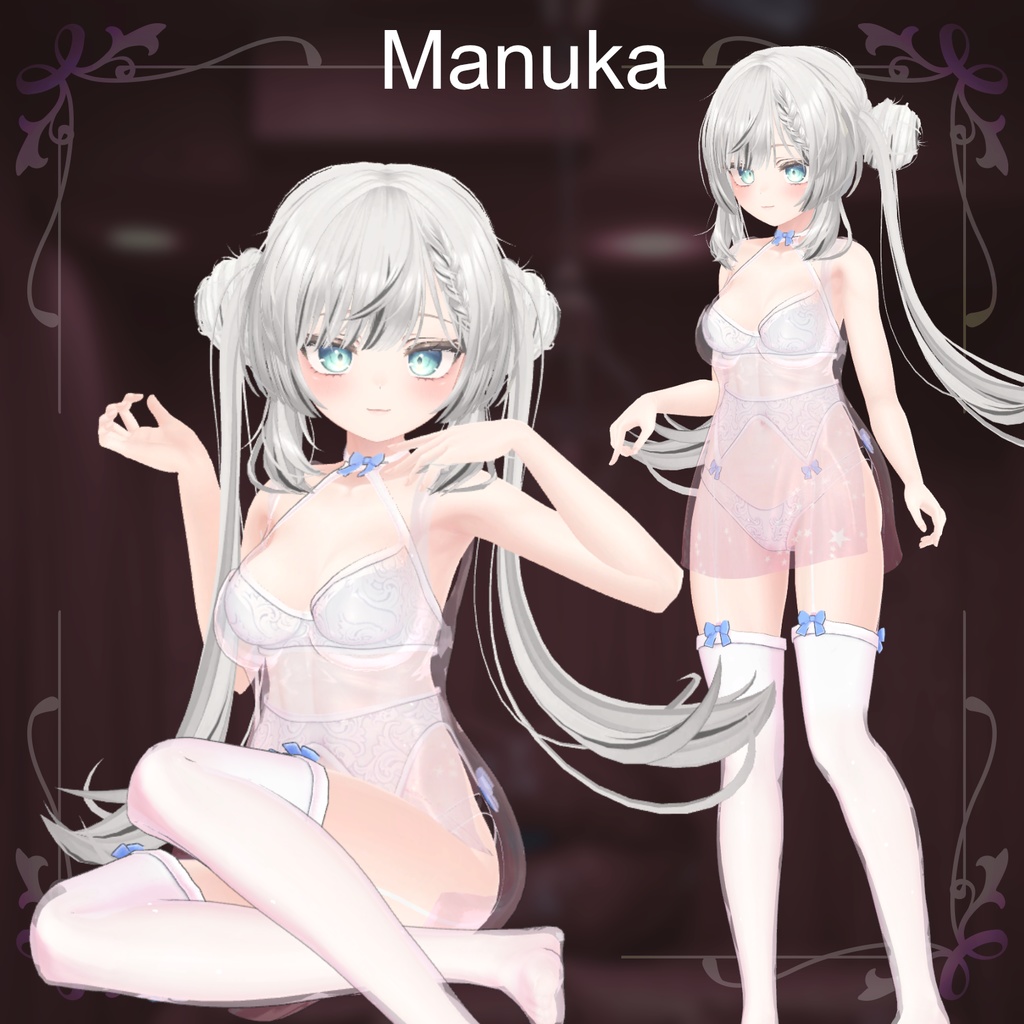 💥BLACKFRIDAY💥【40%% SALE】 【PB】【4アバター対応】 pure slip lingerie 【VRChat想定】