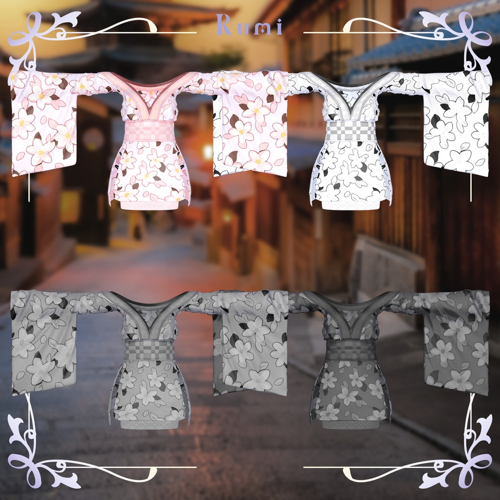 【PB】【4アバター対応】 YUKATA 【VRChat想定】