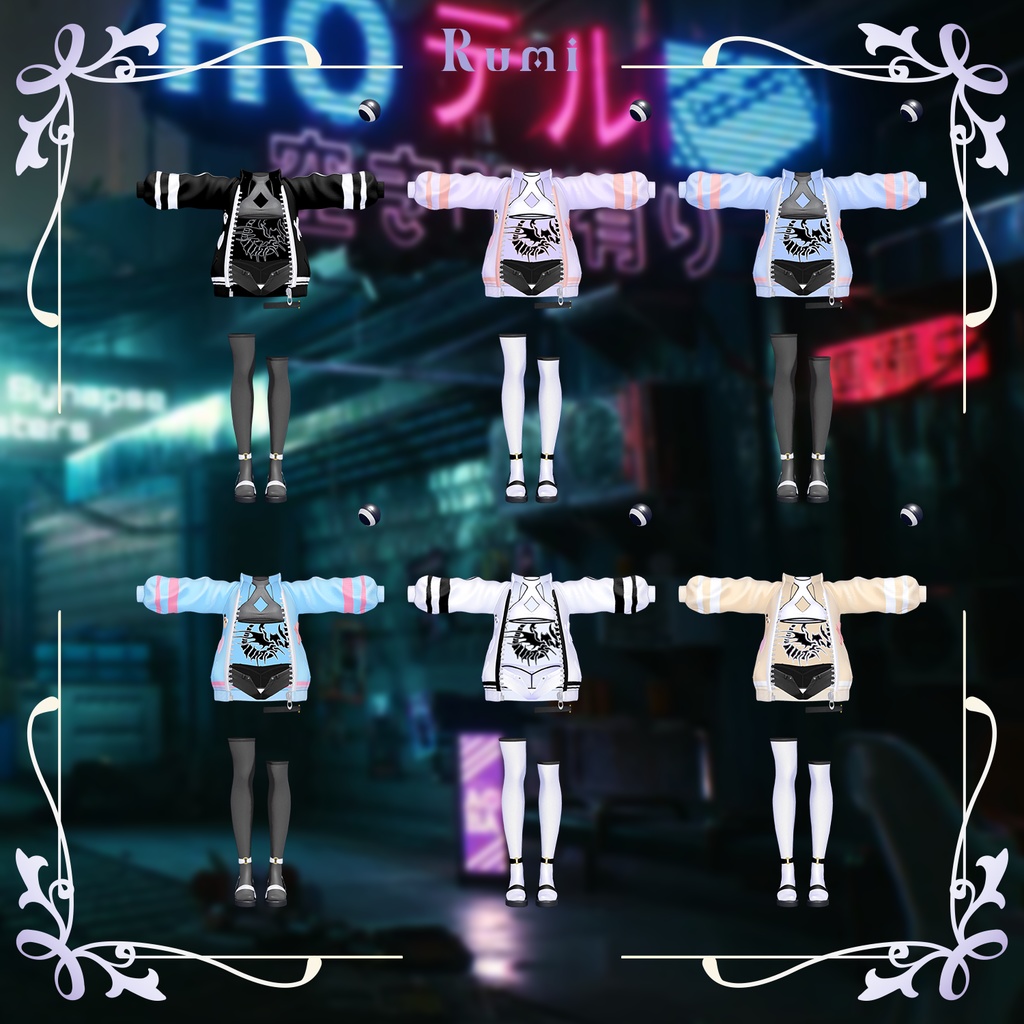 【PB】【4アバター対応】 Hologram Hood 【VRChat想定】 - ルミ - BOOTH