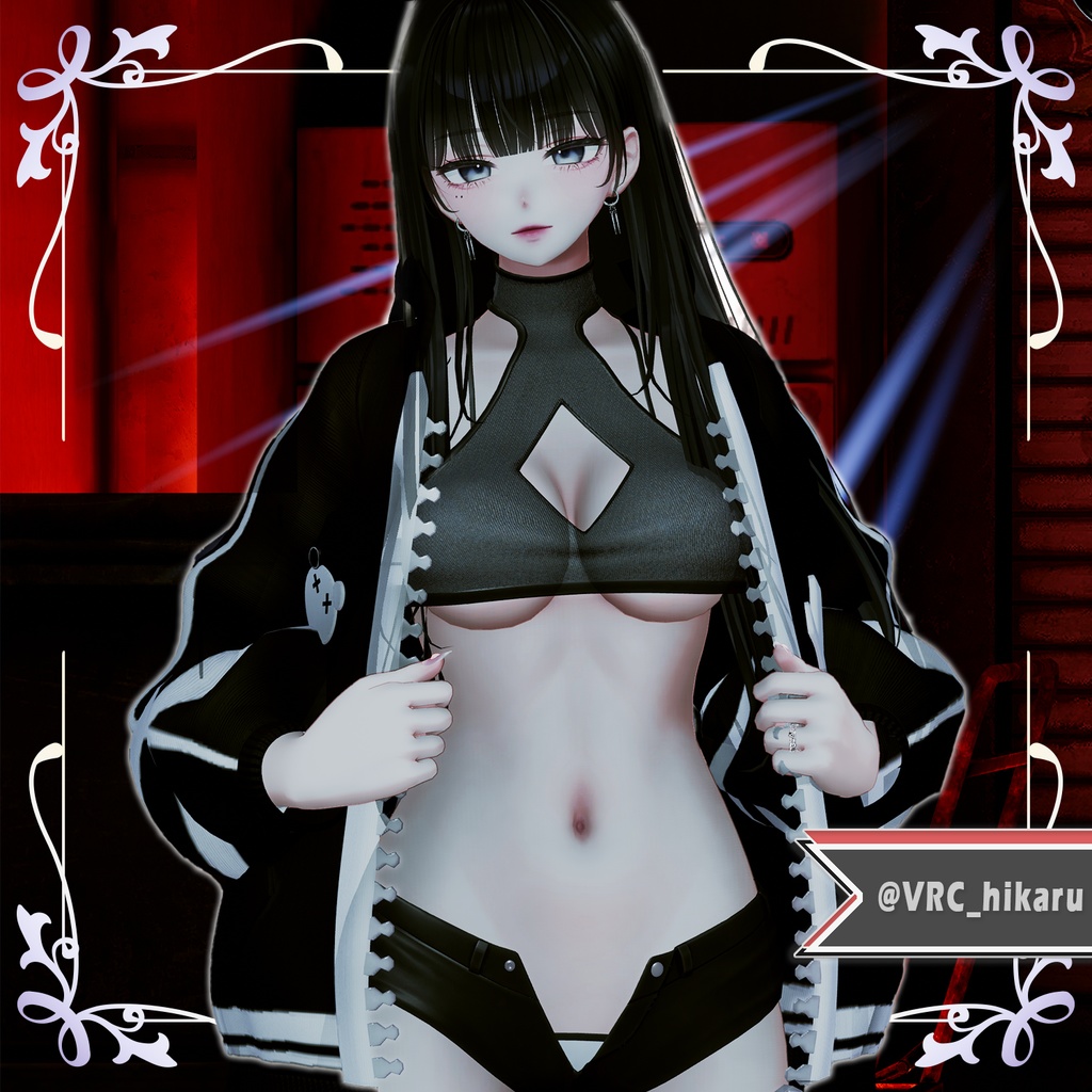 【PB】【4アバター対応】 Hologram Hood 【VRChat想定】