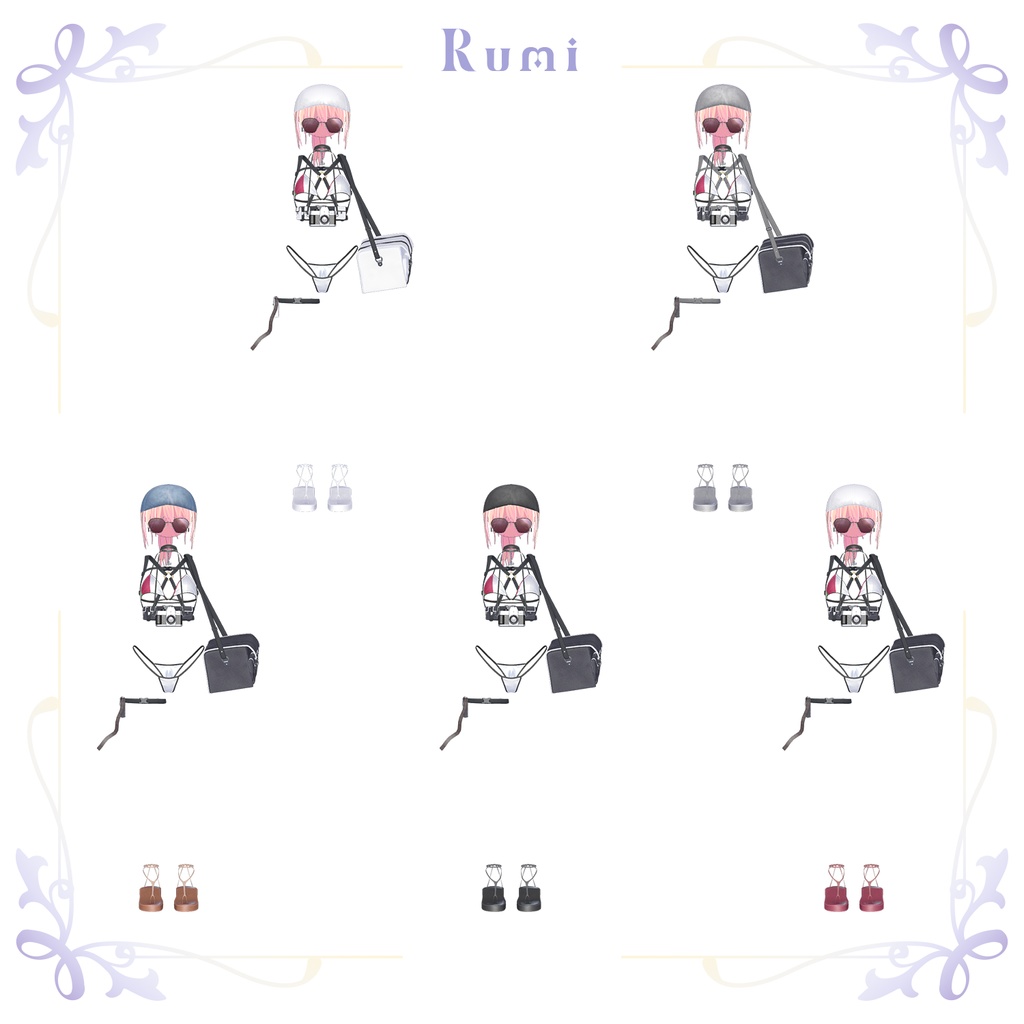 【PB】【4アバター対応】 PONYTAIL BIKINI 【VRChat想定】