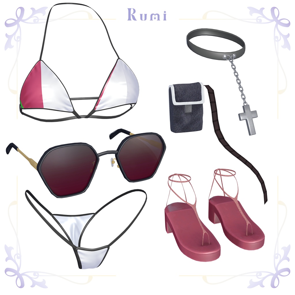 【PB】【4アバター対応】 PONYTAIL BIKINI 【VRChat想定】