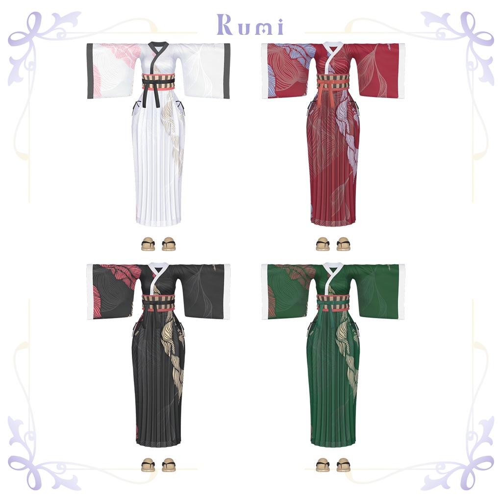 【PB】【4アバター対応】 KIMONO 【VRChat想定】