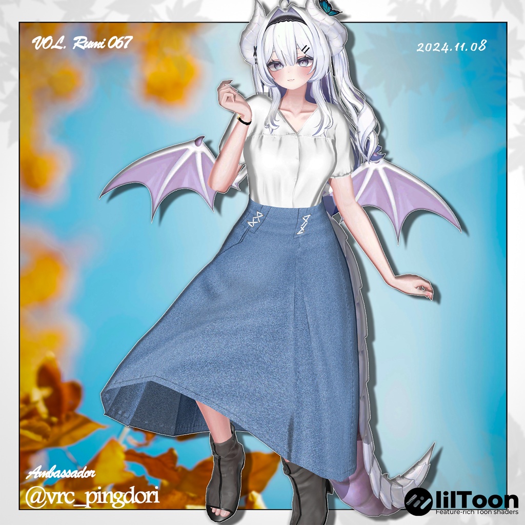 【PB】【4アバター対応】 LONG SKIRT DAILY 【VRChat想定】