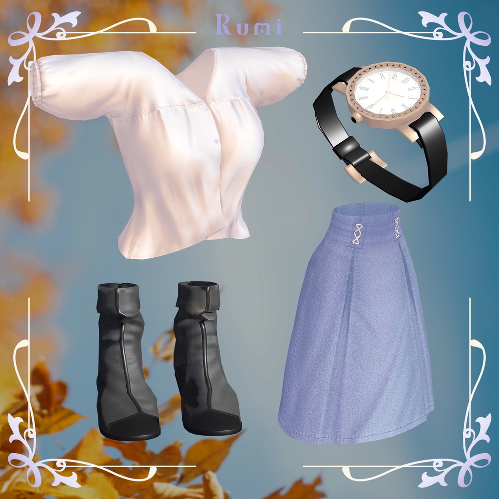 【PB】【4アバター対応】 LONG SKIRT DAILY 【VRChat想定】