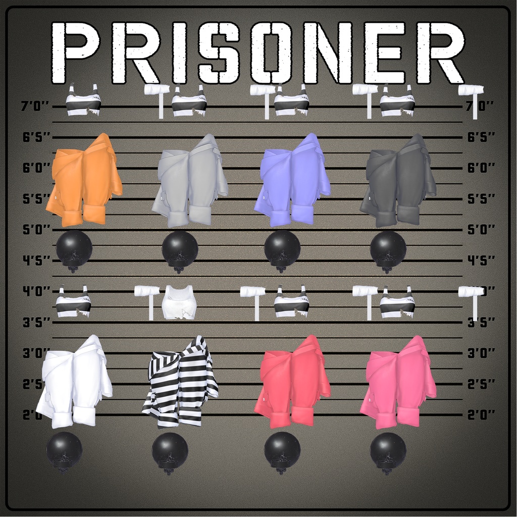 【PB】【10アバター対応】 PRISONER 【VRChat想定】