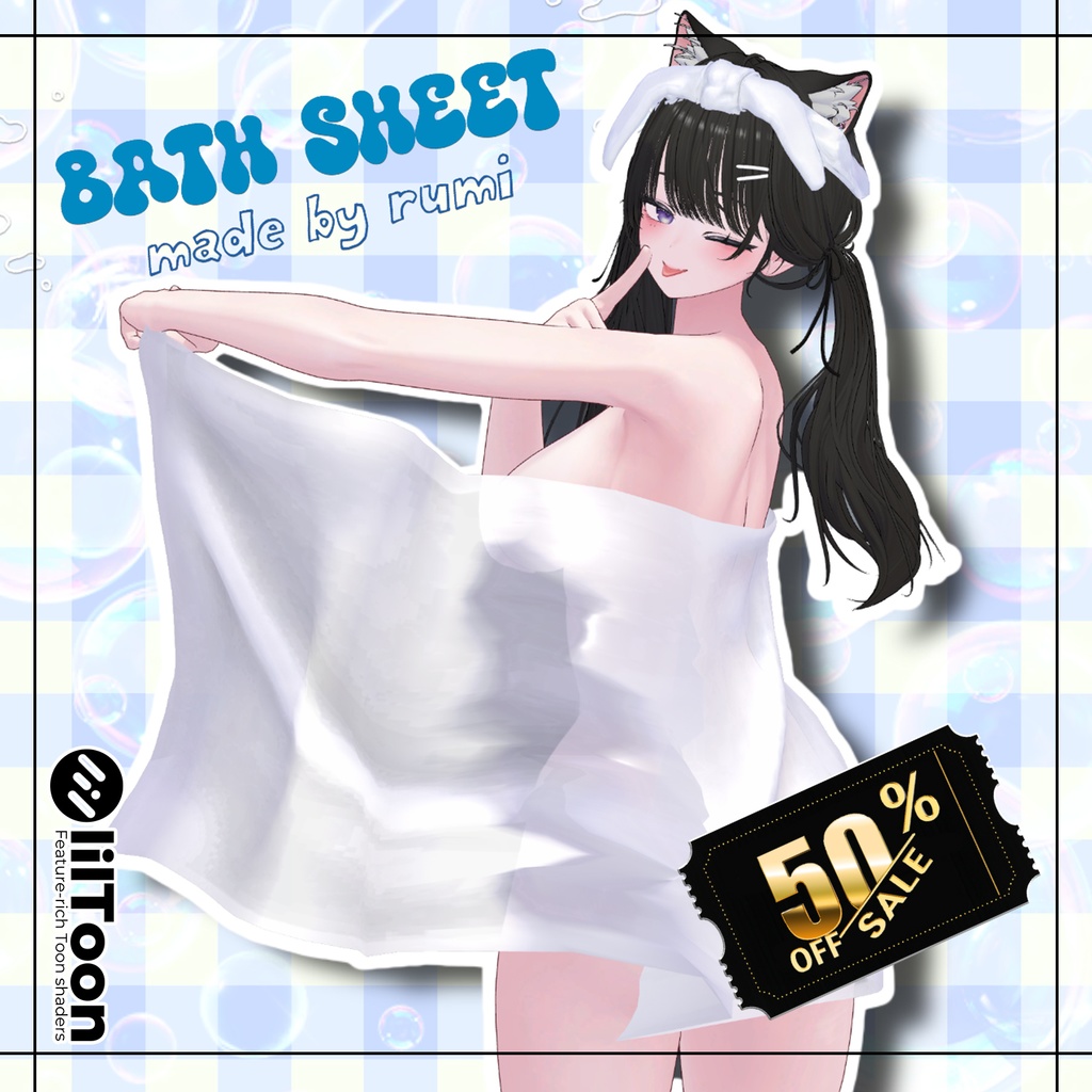 【10000 Follow】 【 50% SALE EVENT 】 Bath Sheet 【10アバター対応】