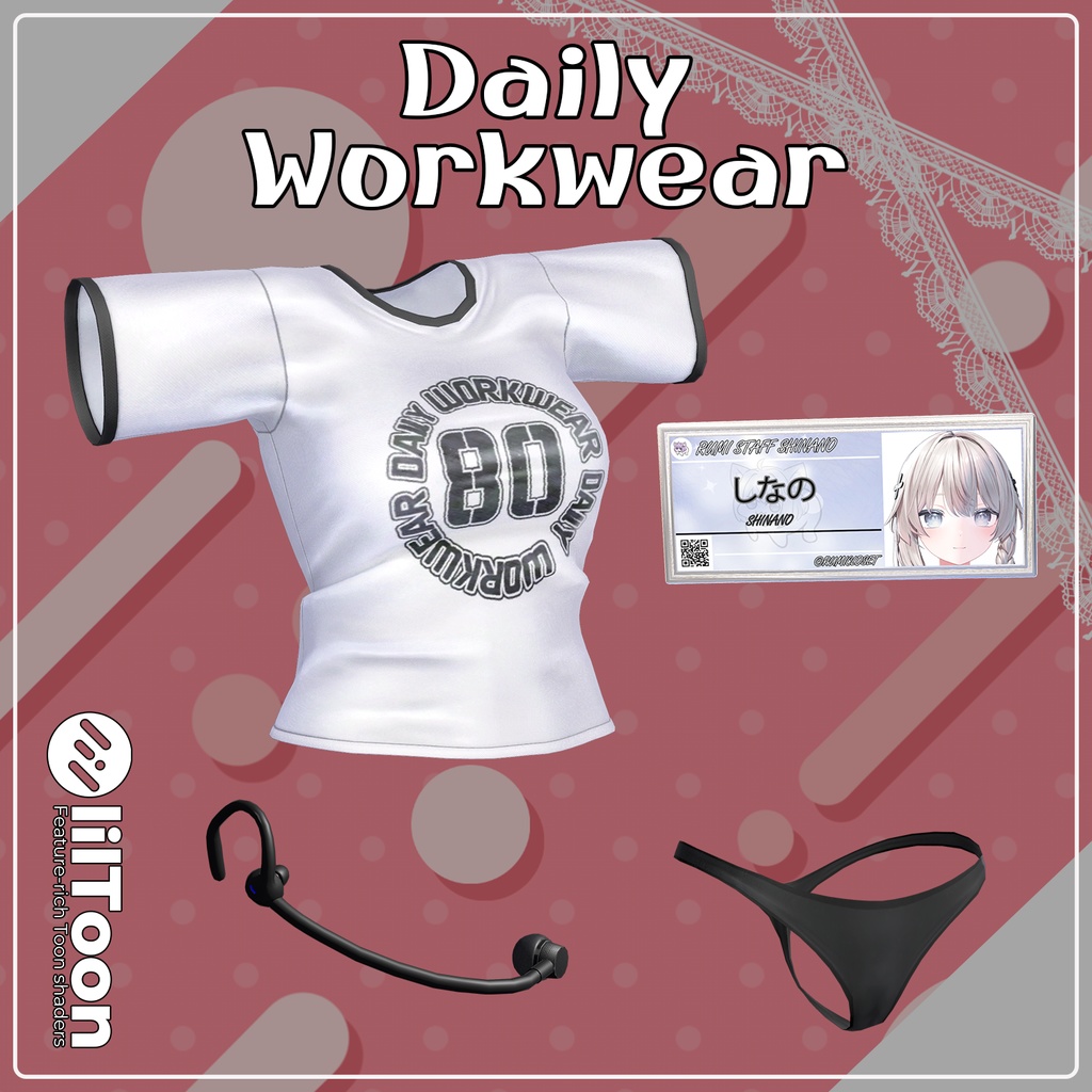 💥BLACKFRIDAY💥【50%% SALE】 【PB】【10アバター対応】 Daily Workwear 【VRChat想定】