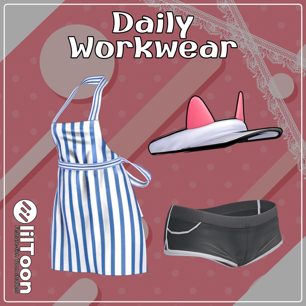 💥BLACKFRIDAY💥【50%% SALE】 【PB】【10アバター対応】 Daily Workwear 【VRChat想定】