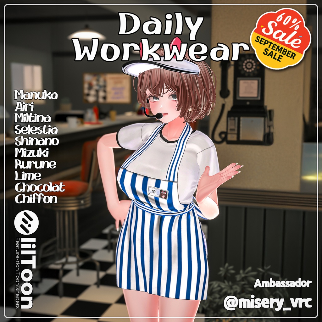 【SLAE】【10アバター対応】 Daily Workwear 【VRChat想定】