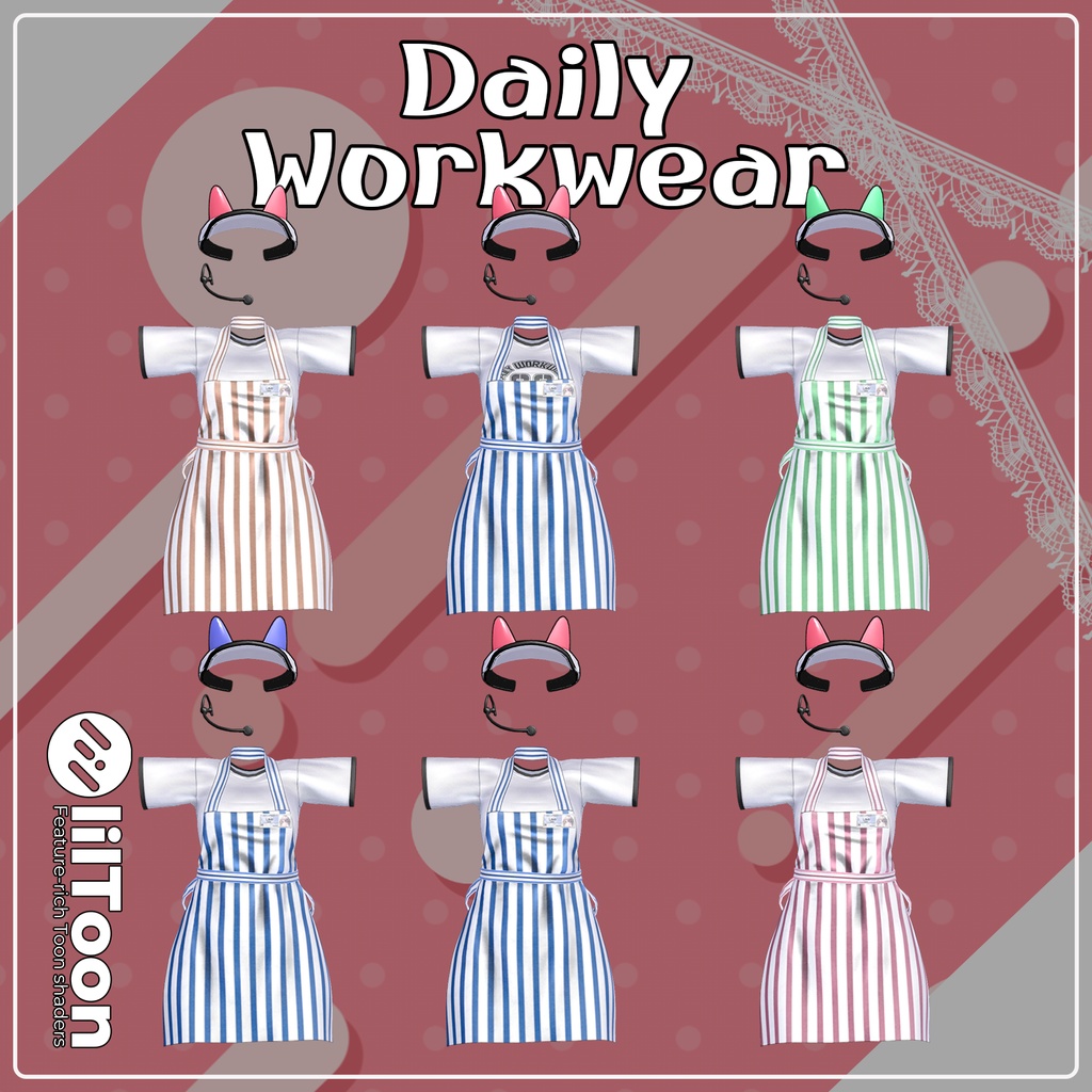 💥BLACKFRIDAY💥【50%% SALE】 【PB】【10アバター対応】 Daily Workwear 【VRChat想定】