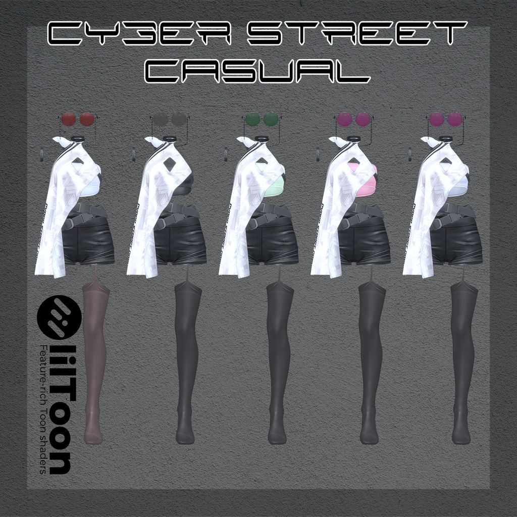 💥BLACKFRIDAY💥【40%% SALE】 【PB】【8アバター対応】 Cyber Street Casual 【VRChat想定】