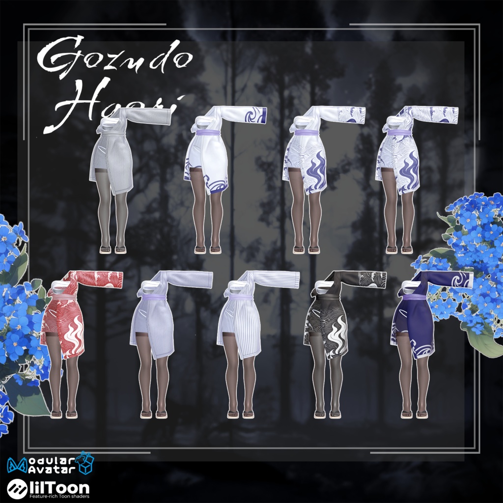 【PB】【10アバター対応】 Gozudo Haori 【VRChat想定】