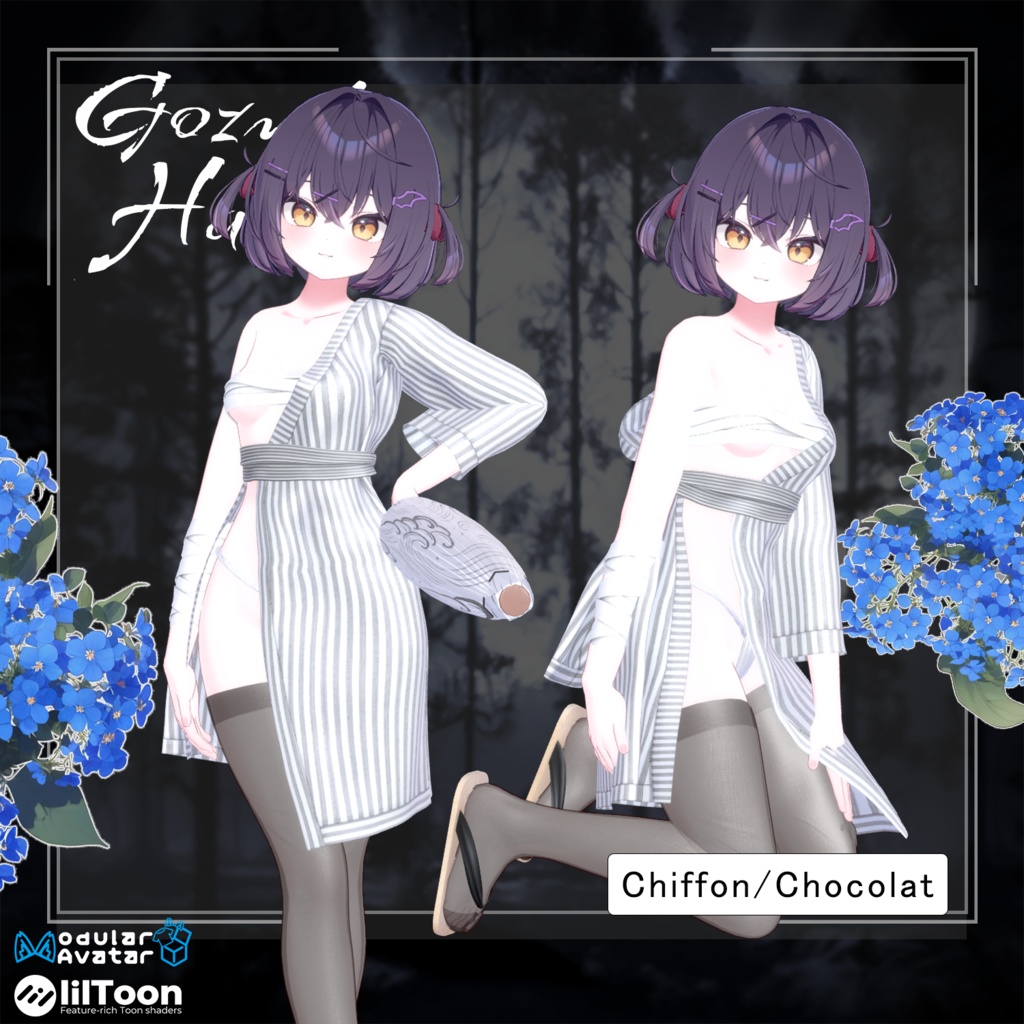 【PB】【10アバター対応】 Gozudo Haori 【VRChat想定】