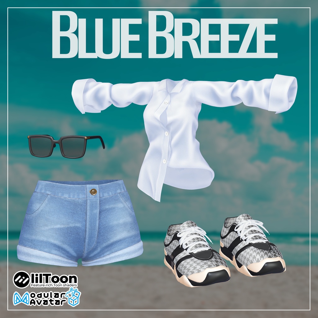 【PB】【9アバター対応】 Blue Breeze 【VRChat想定】
