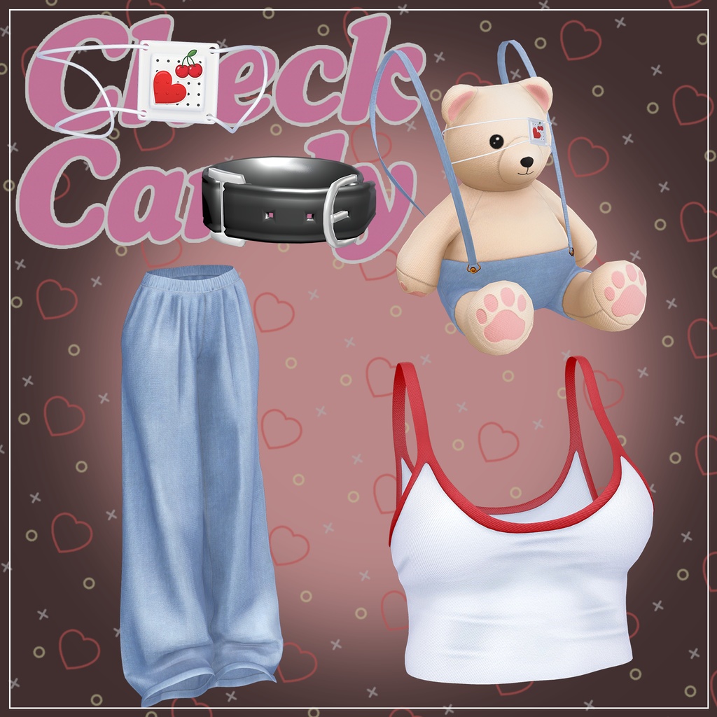 【PB】【8アバター対応】 Check Candy 【VRChat想定】