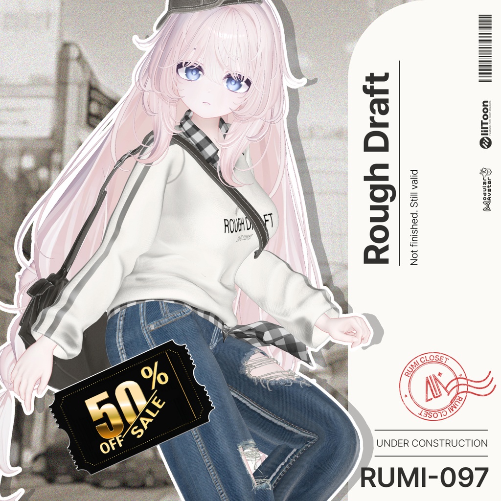 【10000 Follow】 【 50% SALE EVENT 】 Rough Draft 【18アバター対応】