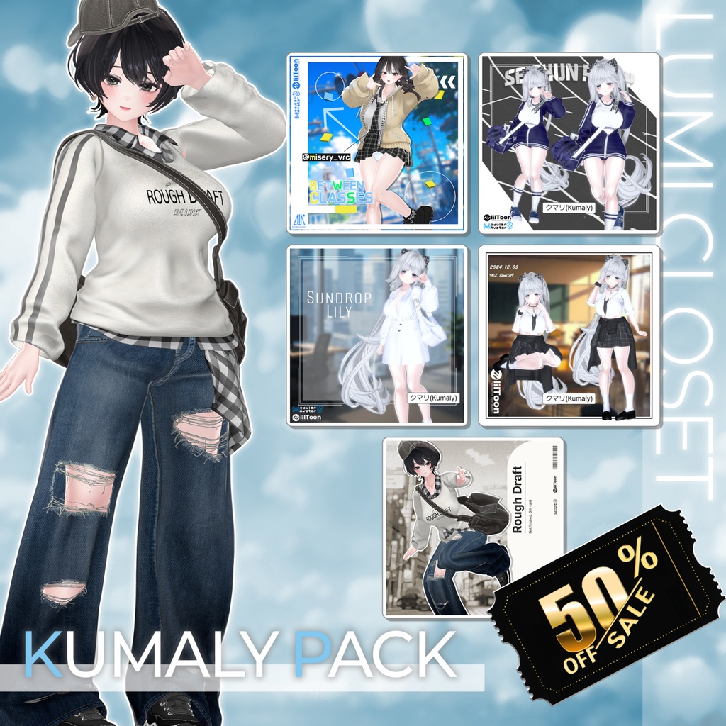 【10000 Follow】 【 50% SALE EVENT 】Kumaly Pack 【VRChat想定】