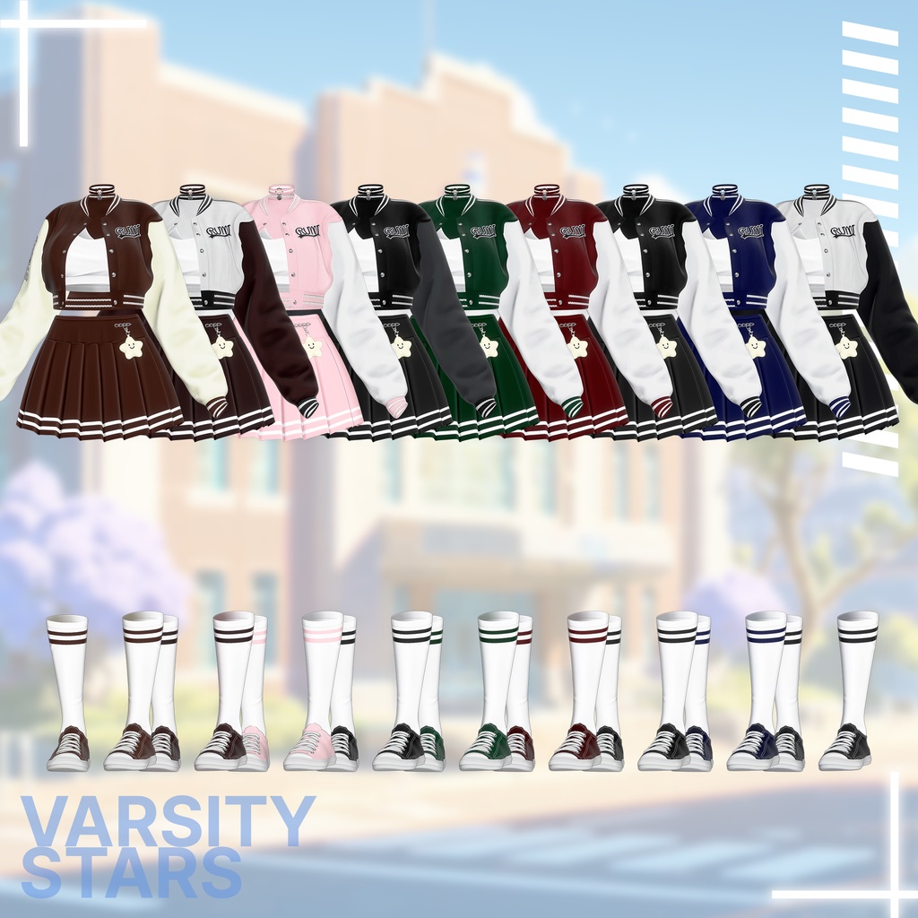 【SALE】【15アバター対応】 Varsity Stars 【VRChat想定】