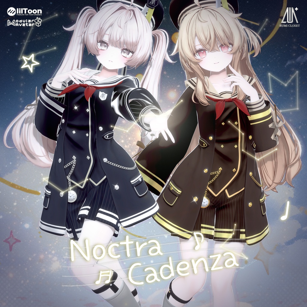 【SALE】【17アバター対応】 Noctra Cadenza 【VRChat想定】
