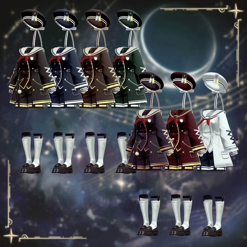 【SALE】【17アバター対応】 Noctra Cadenza 【VRChat想定】